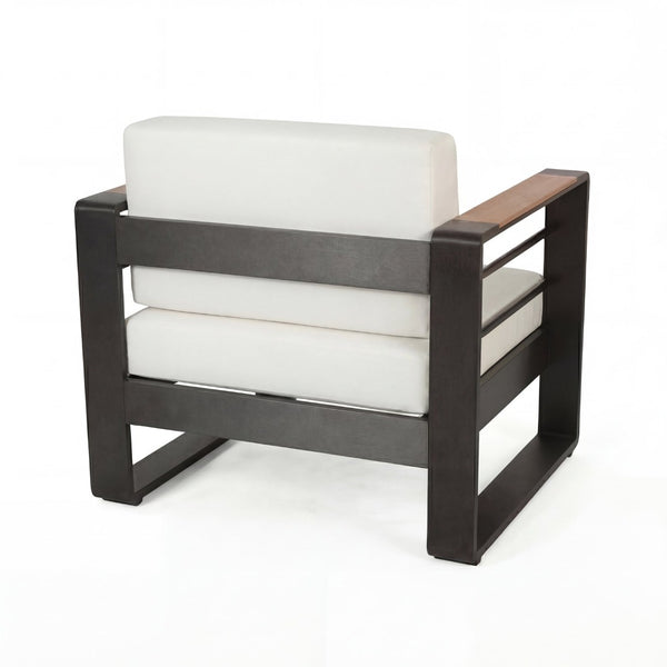English Elm Giovanna Outdoor Club Chair Powder Coated Aluminum Slatted Resort Patio Seat N776P449941W