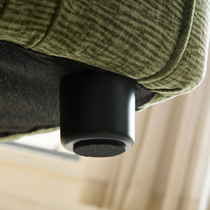 English Elm 92.13 Modern Curved 4-Seat Upholstered Sofa for Living Room — Solid Wood Frame, Polyester Fabric Comfort Green W2582P231488