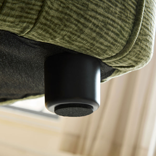 English Elm 92.13 Modern Curved 4-Seat Upholstered Sofa for Living Room — Solid Wood Frame, Polyester Fabric Comfort Green W2582P231488