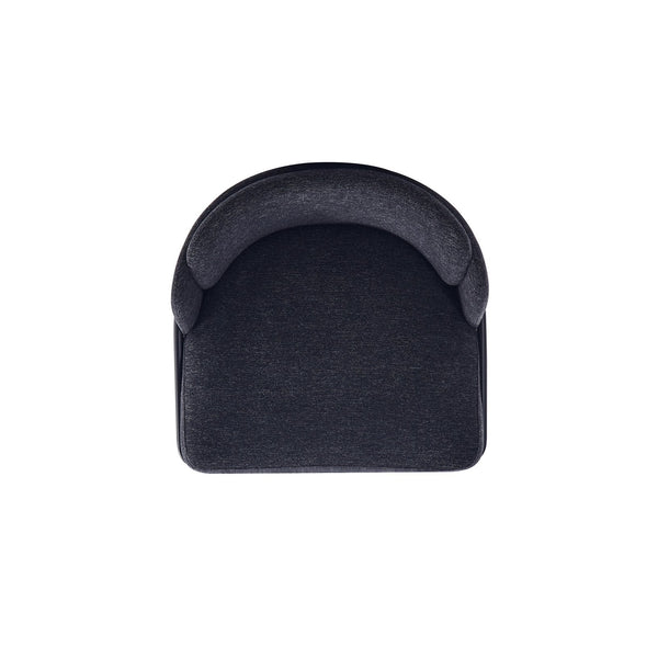 English Elm Flor Elegant Twill Weave Metal Dining Chair with High-Density Foam, Gold Ferrules, Fully Assembled Black B365P397754