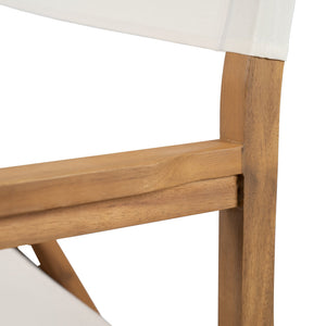 English Elm Christopher Knight Home® - Outdoor Rope Woven Acacia Dining Chair Set with Breathable Backrest and Durable Weather‑Resistant Wood Light Teak 44.25 L x 24.5 W x 10.5 H N776P247429L