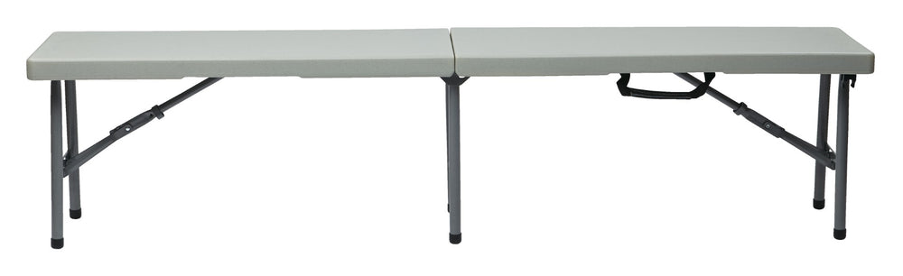 OSP Home Furnishings 6' Folding Bench with Powder Coated Steel Frame and Resin Top for Outdoor Events PC-15F