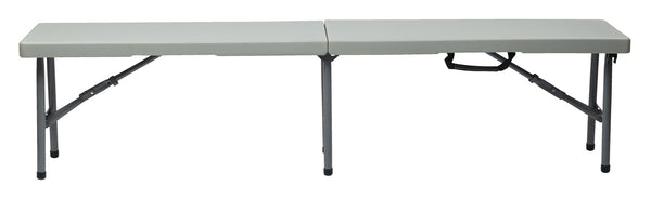 OSP Home Furnishings 6' Folding Bench with Powder Coated Steel Frame and Resin Top for Outdoor Events PC-15F