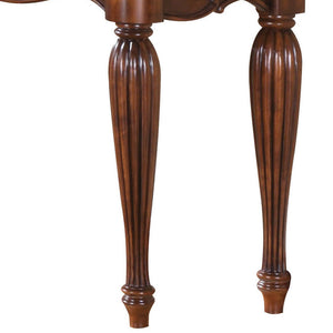 English Elm Cherry Sofa Table with Rich Cherry Veneer Top and Turned Fluted Legs for Classic Elegant Living (98) B062P189097