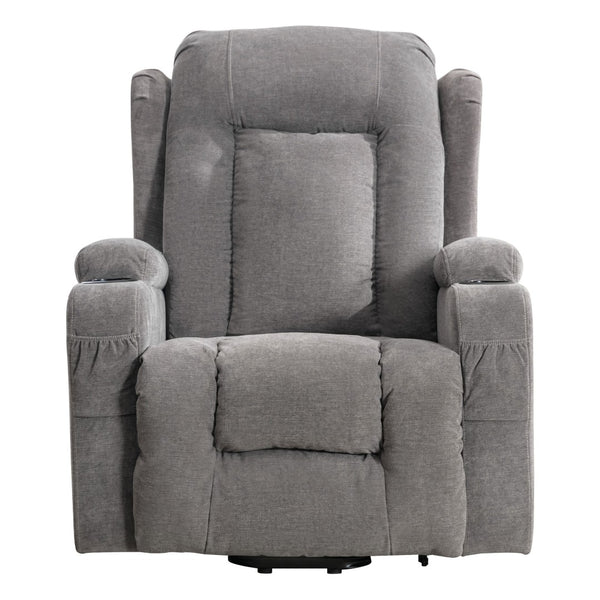 English Elm Power Lift Recliner with Heat Massage and Usb Port for Elderly Living Room Use W1521S00016