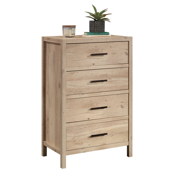 English Elm 4-Drawer Chest - Stylish Brown Organizer With Smooth-Gliding Drawers For Any Room Decor Needs B356P402723