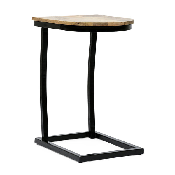English Elm Christopher Knight Home® - C C table Honey Mango Wood C-Shape End Table with Iron Frame, Handcrafted Durable 14x18x24 Inches 70356.00