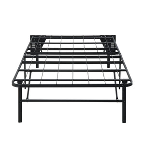 English Elm Black Metal Platform Bed Frame Queen High-Profile Foldable Design for Easy Assembly, Headboard Mountable Black 39.25 L x 38.75 W x 4.25 H B011P197729