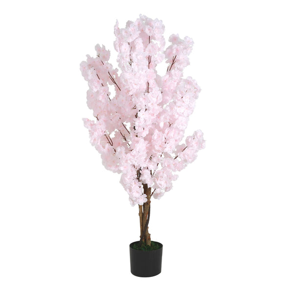 English Elm Christopher Knight Home® - 43" Artificial Cherry Blossom Tree Silk Pink in Black Pot — Lifelike Sakura Decor, Pre-Potted, No Assembly (43" H) N772P286776P