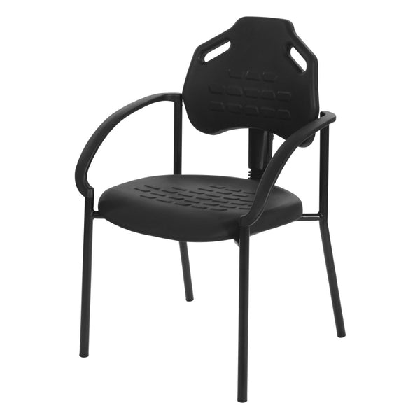 OSP Home Furnishings Guest Chair with Urethane Shell and Esd Certified Frame for Reception or Training Rooms KH81393