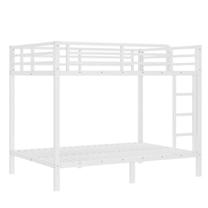 English Elm Metal Full over Full Bunk Bed Sturdy Steel Frame for Teens & Adults, Space-Saving, Noise-Reduced Design W1580P329015