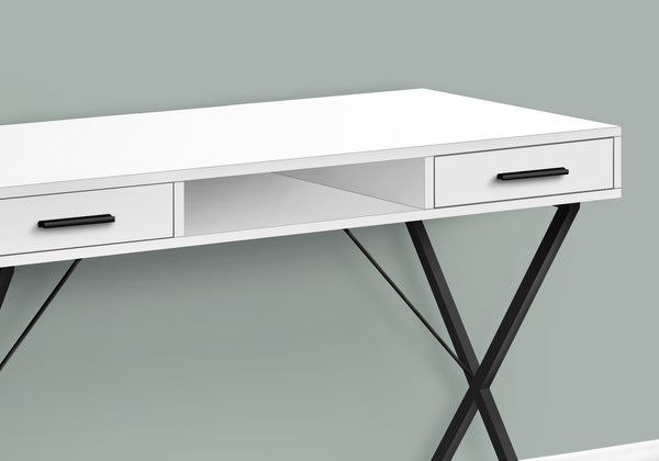 English Elm Computer Desk For Home Office – Stylish 42” Compact Workstation With Storage Drawers & Modern Design B2710P219951