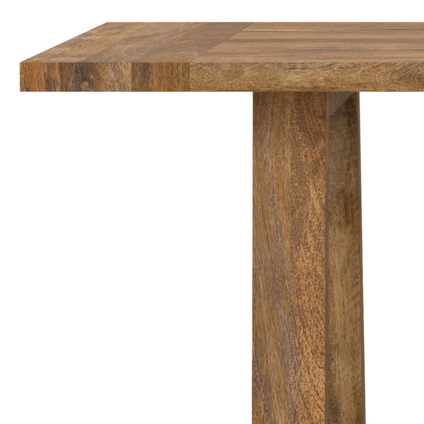 English Elm Whitley Solid Mango 72" Farmhouse Dining Table in Burnt Wax — Trestle Base, Durable Low‑VOC Finish B136P203496