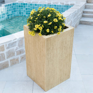 English Elm Christopher Knight Home® - Mgo Handmade Rectangle Planter Box - Elegant Antique Brown Travertine, Perfect For Indoor & Outdoor Use N772P269212A
