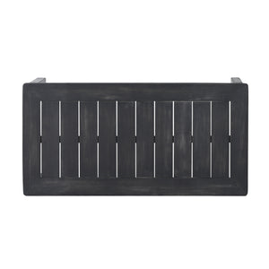 English Elm Christopher Knight Home® - Acacia Outdoor Loveseat and Chat Set with Water-Resistant Cushions, Shutter Slat Design, Dark Gray 70692.00DGRY-2_70844.00DGRY