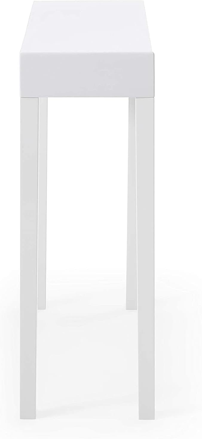 English Elm Modern Amy Console Table — White High-Gloss Wood Sofa Table, Narrow Entryway Accent, 31.5"L x 11"WModern Amy Console Table — White High-Gloss Wood Sofa Table, Narrow Entryway Accent, 31.5"L x 11"W B347P339540