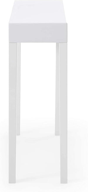 English Elm Modern Amy Console Table — White High-Gloss Wood Sofa Table, Narrow Entryway Accent, 31.5"L x 11"WModern Amy Console Table — White High-Gloss Wood Sofa Table, Narrow Entryway Accent, 31.5"L x 11"W B347P339540