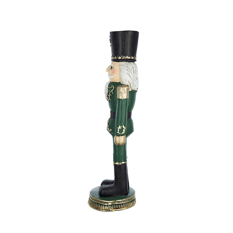 English Elm 8.1x8.7x28.3" Festive Nutcracker Statue for Christmas Decor, Hand-Painted Holiday Gift, 36x12x12" W2078P359164