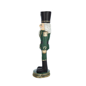 English Elm 8.1x8.7x28.3" Festive Nutcracker Statue for Christmas Decor, Hand-Painted Holiday Gift, 36x12x12" W2078P359164