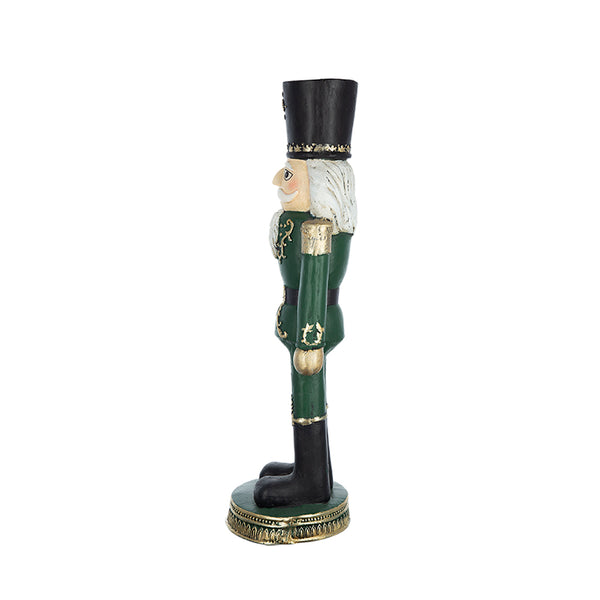 English Elm 8.1x8.7x28.3" Festive Nutcracker Statue for Christmas Decor, Hand-Painted Holiday Gift, 36x12x12" W2078P359164