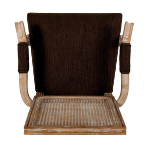 English Elm Dining Chairs Set of 2 Cane Back Rubberwood Armchair French Country Upholstered Seat N769P433301Z