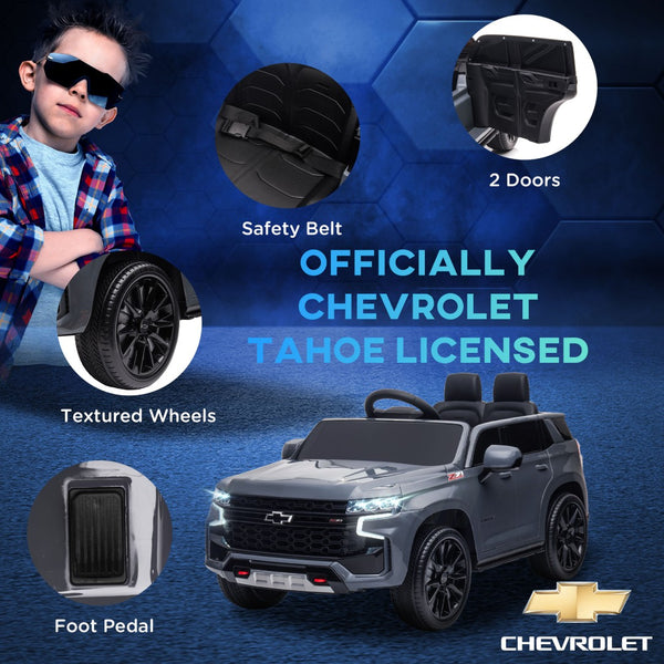 English Elm Aosom Licensed Chevrolet Tahoe 12v Kids Electric Ride on Suv with Remote Control W2225P200547