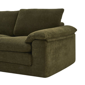 English Elm Modular Cloud Sectional with Ottoman Chenille Deep Seat Lounge Sofa for Living Room W3728S00015