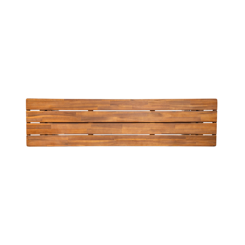 English Elm Christopher Knight Home® - Outdoor Acacia Wood Bench Set Of 2 - Stylish Teak Finish With Brown Wicker Accents For Comfort N773P286715B