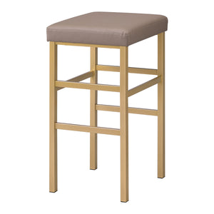OSP Home Furnishings 30" Gold Backless Stool Camel