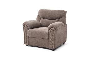 English Elm Hamilton Chair with Nailhead Trim and Pillow-Top Arms, Plush Chenille Seat and Removable Backrest Brown 33 L x 40 W x 23 H B078P349536