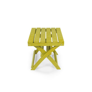 English Elm Seaview Recycled Hdpe Outdoor Folding Side Table Uv Resistant Patio Deck Use Yellow B2745P409722