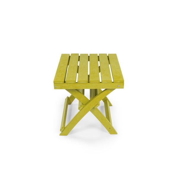English Elm Seaview Recycled Hdpe Outdoor Folding Side Table Uv Resistant Patio Deck Use Yellow B2745P409722