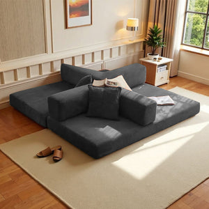 English Elm 2-In-1 Convertible Modular Sofa Bed With Memory Foam - Effortless Setup, Space-Saving Comfort For Any Room W3653P355616