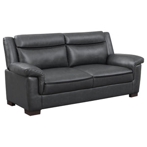 English Elm Hawthorne Modern Grey Sofa with Pillow-Top Arms, Lush Cushioning, Contrasting Seat Accent, 77"W Elegant Design B062P357806