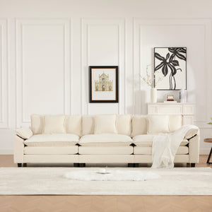 English Elm Wider Ergonomic Loveseat with Breathable Chenille Upholstery, Modular Design, Plush Double-Layer Cushioning W1143S00041 W1143S00041