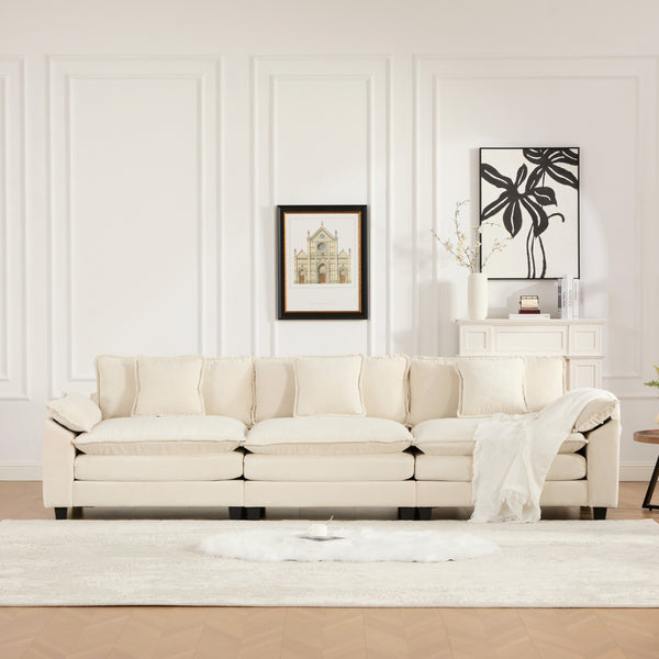 English Elm Wider Ergonomic Loveseat with Breathable Chenille Upholstery, Modular Design, Plush Double-Layer Cushioning W1143S00041 W1143S00041