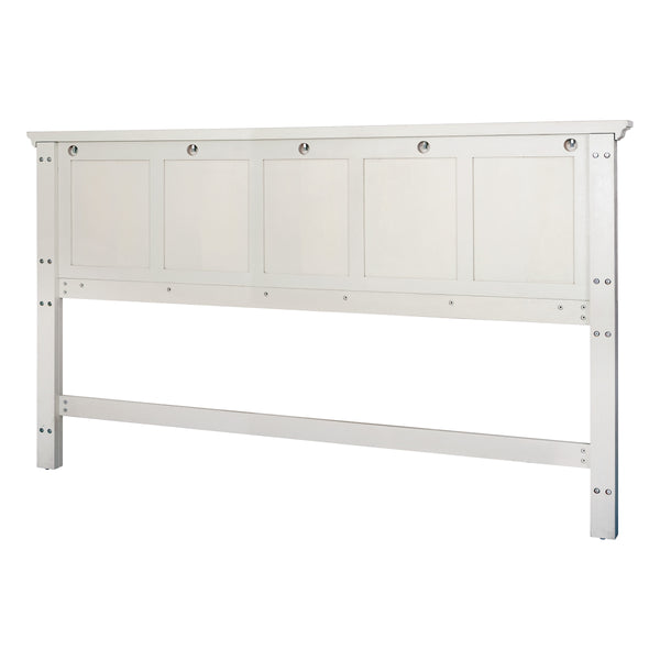OSP Home Furnishings Farmhouse Basics King Bed Headboard Rustic White