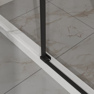 English Elm Goodyo 48" W X 72" H Sliding Shower Door - Modern Semi-Frameless Design With Easy-Clean Glass Finish D163118747