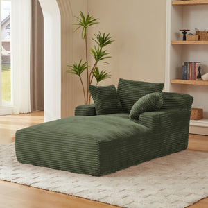 English Elm Oversized Chaise Lounge Chair - Soft Corduroy Sofa For Relaxing, No Assembly, Perfect For Any Space W2339P323759-GIGA