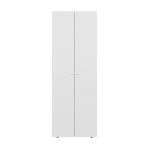 English Elm Armoire 66.9" H - Stylish White Storage Solution With 2 Doors & 2 Shelves For Compact Bedrooms B097P395870