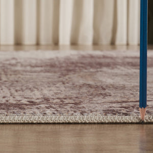 English Elm Artistic Taupe Intricate Pattern Low Pile Area Rug for Living Rooms and Hallways B186P428943