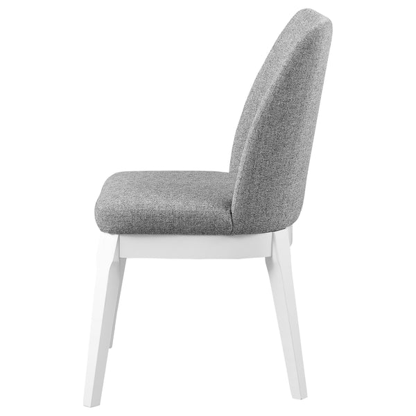English Elm Rupert Light Grey Upholstered Dining Side Chair Set of 2 — Tall Curved Backs, Plush Seats, Durable Fabric Comfort B062P299821