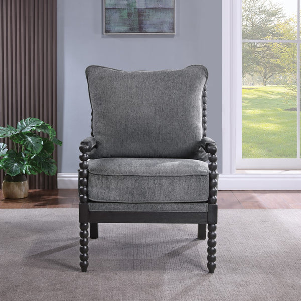 OSP Home Furnishings Eliza Spindle Chair Charcoal