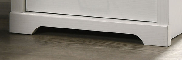 English Elm Elara 2-Drawer Nightstand with USB-A & USB-C Charging, Open Shelf, Modern Metal Pulls, Durable Design White B061P360306