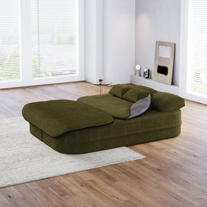 English Elm 75''2-In-1 Foldable Sofa Bed - Versatile Chenille Sleeper With Integrated Blanket For Small Spaces W834P317052