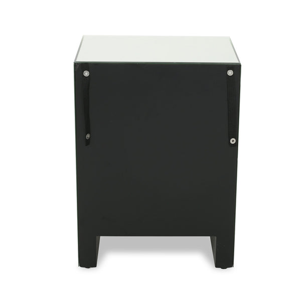 English Elm Christopher Knight Home® - 17.70'' Mirrored Nightstand - Silver Glass 3-Drawer Accent Table, Compact Glam Bedside Storage, Smooth Metal Glides 60982.00