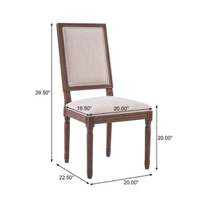 English Elm [set of 2] Cane Back Dining Chairs Rubberwood Fluted Legs French Provincial Style N767P263677B