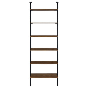 English Elm Christy 96" Walnut Six-Shelf Open-Back Wall Bookshelf — Modern Minimalist Storage for Books & Decor B062P299813
