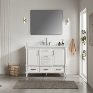 English Elm Fully Assembled 48'' Freestanding Single Bathroom Vanity With Two Handle Sets For Easy Customization W1826P308991