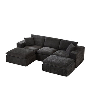 English Elm Modern Chenille Cloud Sofa - Cozy, Modular Design For Stylish Living Rooms, Apartments & Offices P2 W3396S00040-GIGA